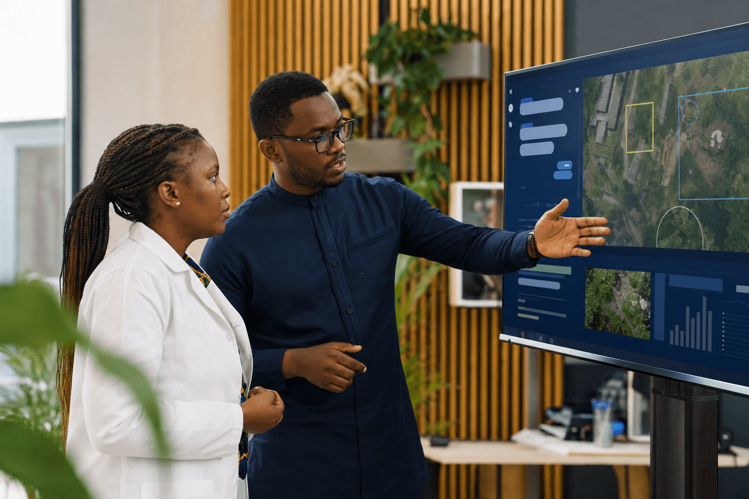Spécialistes africains évaluant une solution d’intelligence artificielle